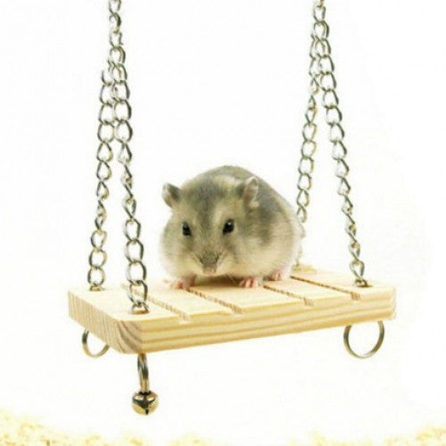 Mouse Rat Parrot Hamster Bell Swing Hanging Ladder