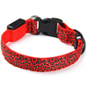 Dog Glow Flashing LED Collar Leopard Print Design Puppy Necklace